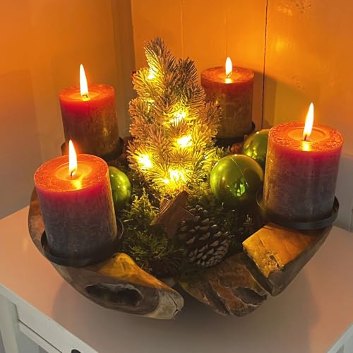 Homecall Adventskranz Modern Kerzenhalter Adventskranz Holz Mit 4