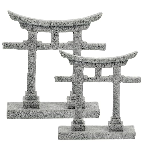 2st Cke Japanische Steinlaterne Mini Pagode Statue Asiatische